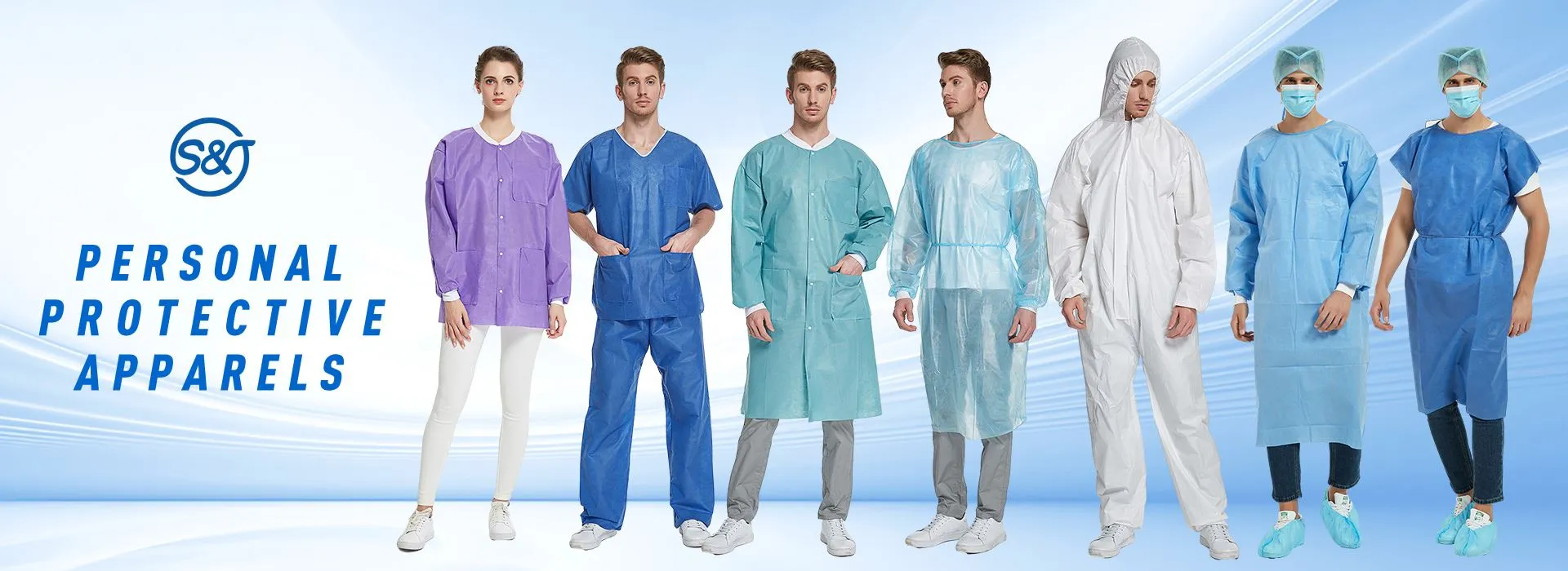 s&j disposable personal protective apparels isolation gowns lab coats coveralls